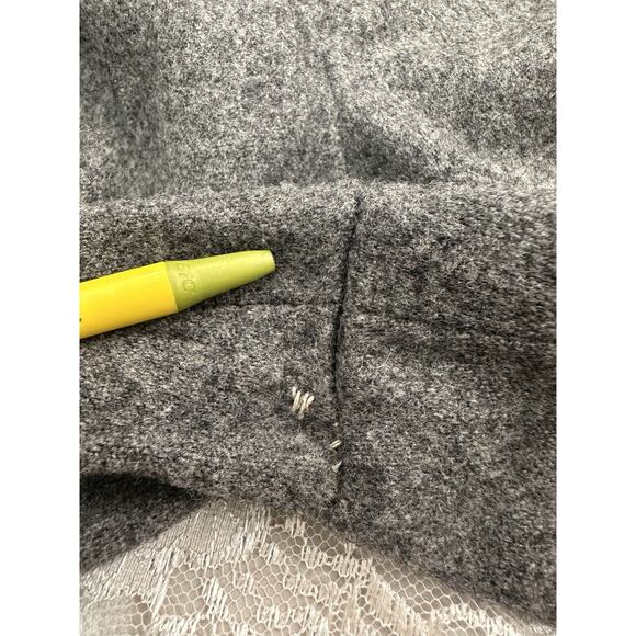 Vintage 80s Ann Taylor Pleated Wool Pants Gray Cuffed Pockets 27” Waist Academia - Picture 5 of 10